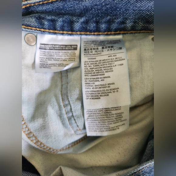 Levi's 505 Men's Jeans 34/34 Made in Mexico Red Tab - Picture 8 of 10